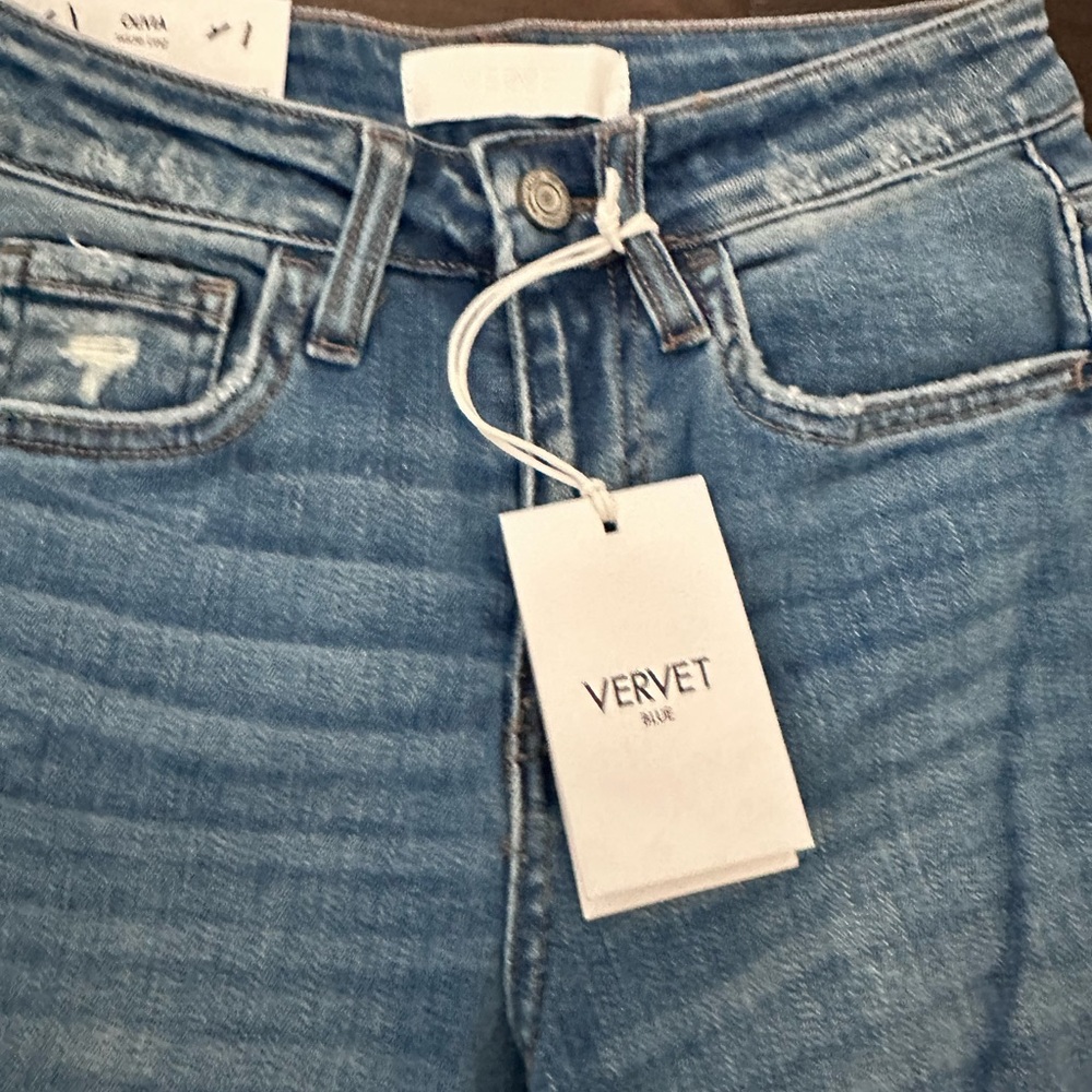 Nwt Olivia wide leg vervet distressed denim nwt - Picture 6 of 15